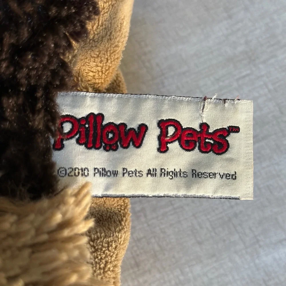 Pillow Pets Original Playful Puppy Brown Tan Dog Plush Folding Stuffed Animal 18